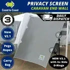 Coast Caravan Privacy Screen End Wall / Side Sunscreen Sun Shade Roll Out Awning