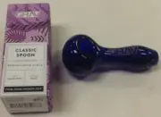 GRAV LAB CLASSIC SPOON BOROSILICATE GLASS HAND PIPE 4" - BLUE