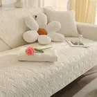 Geometric Quilted Sofa Cover Cotton Sectional Couch Covers Anti Slip L Shape ...