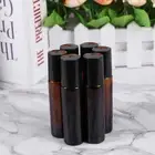 24/48X Roller Essential Oil Roll On Ball Glass Bottle Rollerball Perfume Amber