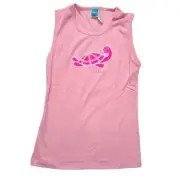 Vintage Paul Frank Womens Tank Top, Tonal Turtle, Large Print, Pink, Medium