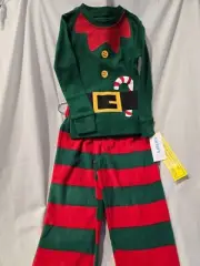 Carter's Boys 2 Piece Christmas Pajama Set, Size 3t, Elf **BRAND NEW**
