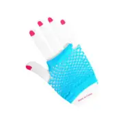 Short Fishnet Gloves - Blue