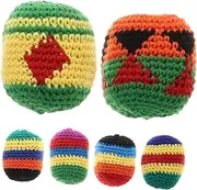 6pcs Sandbag Bean Bag Multicolored Bean Bag Knit Play Balls Multicolored Juggling Sacks Knit Sack Balls Juggling Kickball Soft Kickball Crochet Sandbag Yarn
