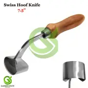 New Farrier Swiss Hoof Knife Oval Shaped Horse Hooves Trimming Knife Sharp Blade