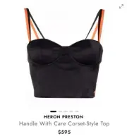 HERON PRESTON - NWT $595 - Handle With Care Corset-style Women’s 38 IT- XS