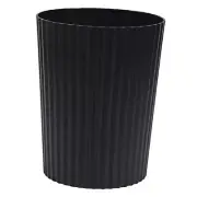 Small Trash Can Plastic Wastebasket Round Garbage Container 1.8 Gallons Black