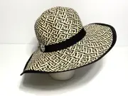 Women's Jaclyn Smith Floppy Black Straw Weave Hat OSFM
