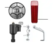 Bike Light Bicycle Motorized Bike Friction Generator Dynamo Headlight Tail Light Kit 6V 3W Bike