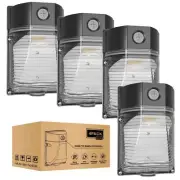 YXL 4PACK 30W 3600LM LED Wall Pack Lights with Dusk to Dawn Photocell, AC100-...