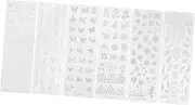 6pcs Creative Nail Art Templates Unique Nail Stamping Plates Manicure Tools