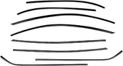 Compatible for Mazda 3 Sedan 2014 2015 2016 2017 2018 Stainless Steel Black Exterior Window Molding Strip Sill Side Cover Trim 8PCS