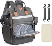 Romon Changing Bag, Baby Changing Backpack, Casual Backpack, Changing Bags, Large Changing Backpacks, Mommy Bag, Nappy Bag with Multifunctional Baby Bags/Mobile Changing Mat/Pram Straps for Mum Dad