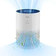 Air Purifiers for Home Large Room Pets Up to 600 Ft², 20dB Quiet Air Purifier for Bedroom, HEPA Air Purifier Cleaner with 360° Air Outlet, Removes Pets Hair (White)