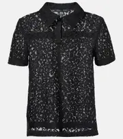 [Proenza Schouler] Proenza Schouler Kennedy floral lace polo shirt AU 8 black