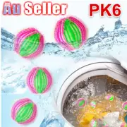 6Pcs cleanable Wash Ball Hair Lint Grabbing Fluff Laundry Cleaning Washing ball