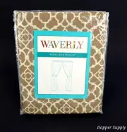 Waverly Lovely Lattice Natural Tieback Panel Cotton Fits Up To 2 1/2" Rod 52x95"