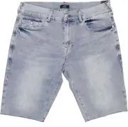 True Religion Ricky SN Flap Raw Hem Mens Distressed Shorts (36, Breezy Wash)$119