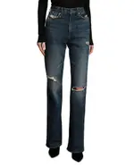 Veronica Beard Dylan High Rise Straight Jeans in City Lights