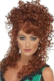 [Smiffys] Women's Saloon Girl Wig Auburn Long and Curly