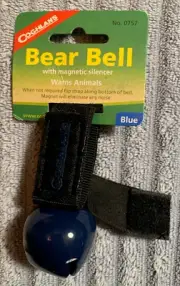NEW Coghlan's Bear Bell Blue w/Magnetic Silencer/Hook & Loop Strap Camp Dog 0757