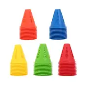 10 Pack Agility Sports Cones with Windproof Hole Colourful Football Training