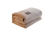 Reversible Sherpa Fleece Throw Blanket for Couch-Khaki