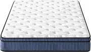 Premium Euro Top Pocket Spring Mattress with 5-Zone Support System for Evenly Body Weight Distribution and Zero Partner Disturbance, Anti-Dust Mite and Free of Any Harmful Chemicals, Medium Firm Support.