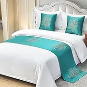 Geometric Line Bedspread Modern Bed Runner Scarves Hotel Home Jacquard Bed Scarf Bedding Decoration Protection King Size Bedroom Bed Towel,C-50 * 260CM