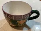 Crate & Barrel Hand Painted Flower Floral large Soup/Mug/Cup/Bowl