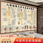 JDSU 仿真模具 模型 中醫養生海報病症對照圖牆面貼畫牆上十二經絡鍼灸穴位中醫掛圖