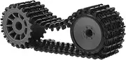 Rubber Tank Tracks for Rc Robots Replacement Parts for DIY Tank Construction Black