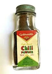 Vintage Gebhardt Eagle Chili Powder Embossed Jar Unopened Original Label