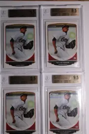 LOT OF 4 2013 Bowman #BP100 Carlos Correa Prospect BGS 9.5