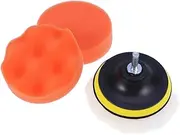 FUNOMOCYA 5Pcs Polishing Sponge Pad Wave Buffing Pads with Drill Bit Professional Car Waxing Detailing Tool Durable and Safe for Paint Finishing