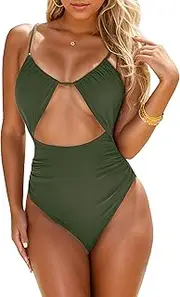 [BMJL] Womens Tummy Control Swimsuits 2024 One Piece Cut Out Bathing Suit Sexy Cheeky Beach Swimwear