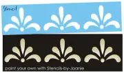 Stencil Country Prim 4.5" t Colonial Folk Art Wall Border Large Motif DIY Signs