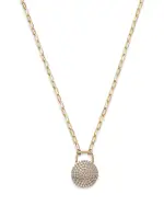 Bloomingdale's Fine Collection Diamond Pave Disc Pendant Necklace in 14K Yellow Gold, 0.70 tcw