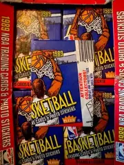 1989 Fleer Basketball Sealed Wax Pack Miswrap w/ Michael Jordan Sticker on Top