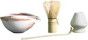 Quzente Matcha Tea Set with Whisk and Bowl | Multipurpose Chinese Matcha Making Kit,Portable Matcha Accessory, Traditional Matcha Set with Whisk, Bowl, Spoon for Home