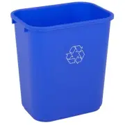 Highmark Recycling Bin, 6.5 Gallons, Blue