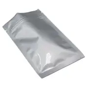 Flat Mylar Bags Zipper Lock Foil Bag 4 Mil Silver for Zip Food Storage Lock R...