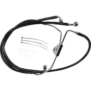 Drag Specialties +8" Brake Line - Front - Black Vinyl - 08-13FLT | 620085-8BLK