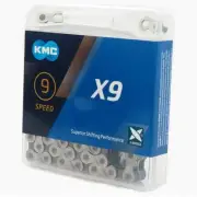 AU Ship~KMC X9 chain,116 link with Missing Link , Silver