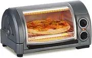 Toaster Oven Mini Oven Small Household Multifunctional Baking Machine Cake Bread Pizza Tart Oven 12L Capacity Easy to Clean Kitchen Cooking Gray Halogen ovens/13360