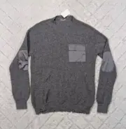 Ser.o.ya Sweater Women's S Gray Wool Knit Devin Pullover Oversized Distressed