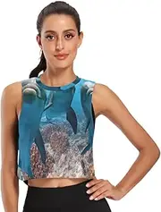 [Joisal] Roar Panther Black Sports Tank Top Lightweight Yoga Tank Tops for Women S-XXL