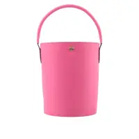 在飛比找momo購物網優惠-【LONGCHAMP】EPURE 牛皮釦式手提水桶包(紫紅色