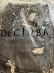 Decjuba Mandy Distressed Denim Short , Sz 14 , NWT RRP79.95