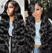 Lemoda Human Hair Wigs with Body Wave 13x6 200% Transparent HD Pre Drawn with Baby Hair Unprocessed Human Hair 14A Glueless for Women